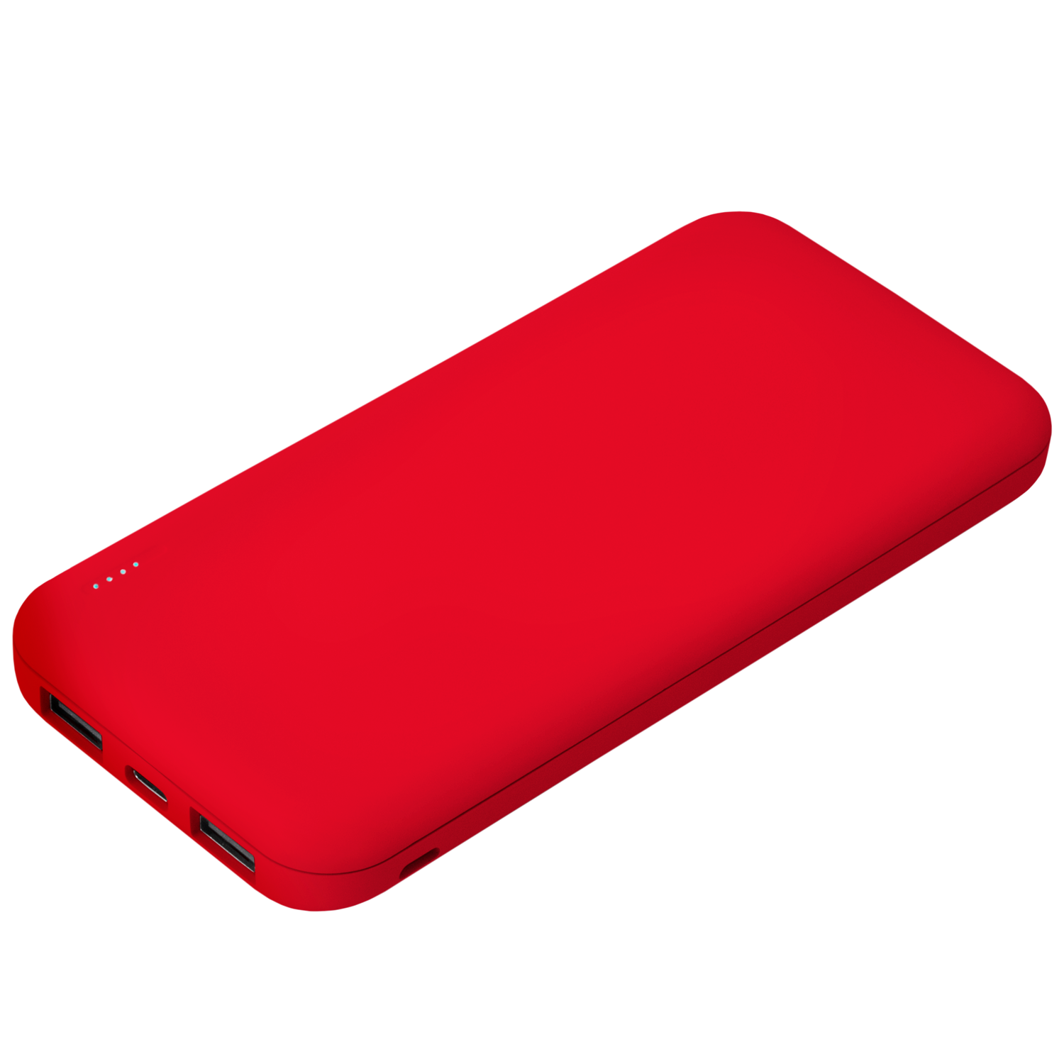 Внешний аккумулятор с подсветкой Luce 10000 mAh, красный