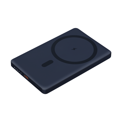 Внешний аккумулятор Атлантис (Atlantis) PD 5000mAh с функцией беспроводной зарядки 15W, синий