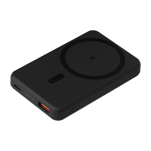 Внешний аккумулятор Ларго PD (Largo PD) 5000mAh с функцией беспроводной зарядки 15W, черный