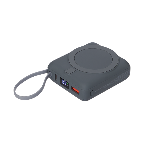 Внешний аккумулятор с подсветкой Риттер PD (Ritter PD) 10000mAh с функцией беспроводной зарядки 15W, серый