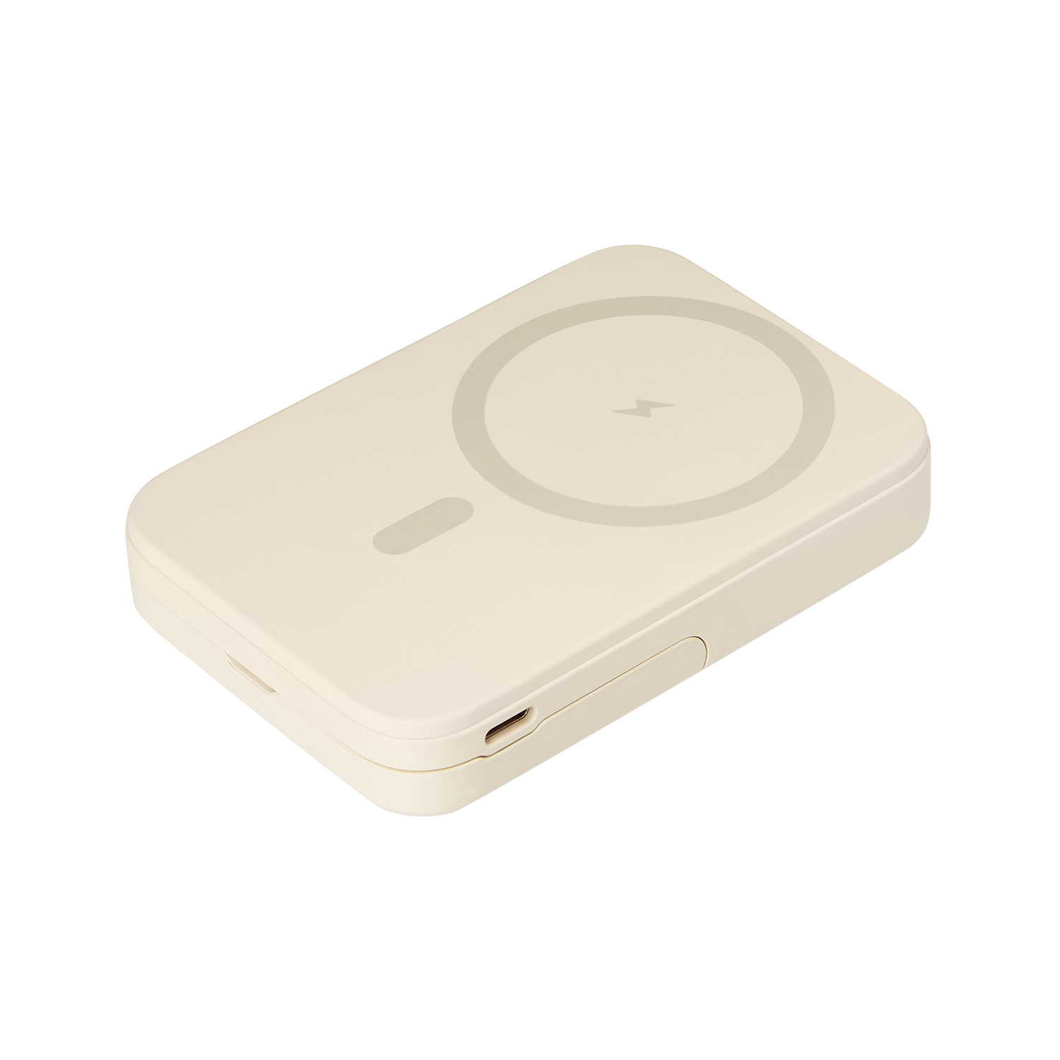 Внешний аккумулятор Union PD 10000mAh с функцией беспроводной зарядки 15W, бежевый