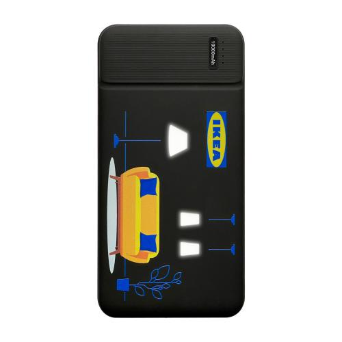 Внешний аккумулятор с подсветкой Skyline Plus 10000 mAh; - купить подарки с логотипом в Воронеже