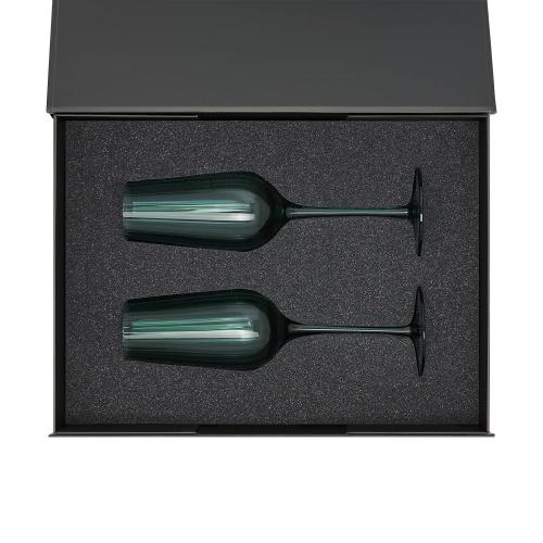 Ложемент под 2 бокала для шампанского (рифленое стекло) в среднюю коробку-трансформер ; - купить необычные сувениры в Воронеже