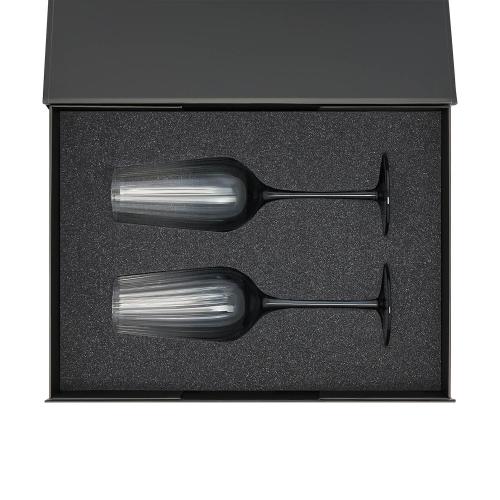 Ложемент под 2 бокала для шампанского (рифленое стекло) в среднюю коробку-трансформер ; - купить именные сувениры в Воронеже