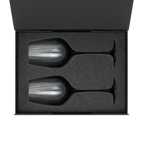 Ложемент под 2 бокала для вина (рифленое стекло) в среднюю коробку-трансформер ; - купить именные сувениры в Воронеже