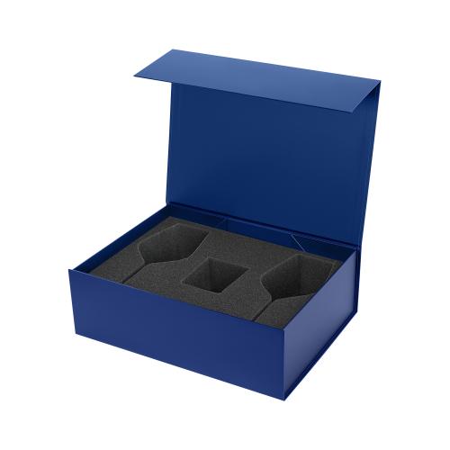 Ложемент под свечу Энигма (Enigma) + 2 бокала для вина в среднюю коробку-трансформер ; - купить подарки с логотипом в Воронеже