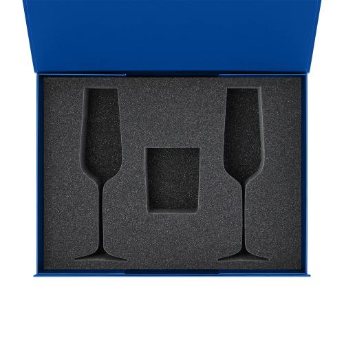 Ложемент под свечу Энигма (Enigma) + 2 бокала для шампанского в среднюю коробку-трансформер ; - купить именные сувениры в Воронеже
