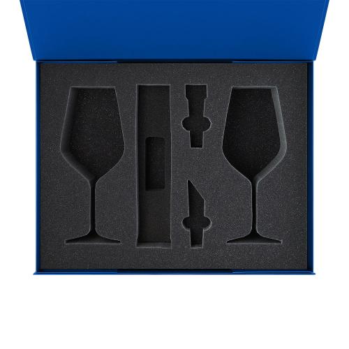 Ложемент под 2 бокала для вина + набор для вина Сакраменто (Sacramento) в большую коробку-трансформер ; - купить именные сувениры в Воронеже