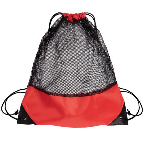 Рюкзак мешок с укреплёнными уголками Mesh, красный, 35*41 см; - купить бизнесс-сувениры в Воронеже
