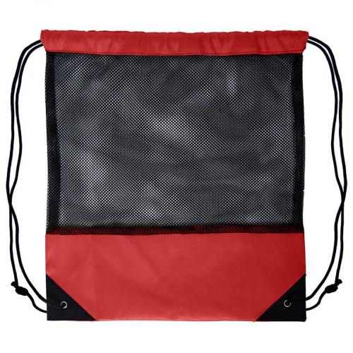 Рюкзак мешок с укреплёнными уголками Mesh, красный, 35*41 см; - купить необычные подарки в Воронеже