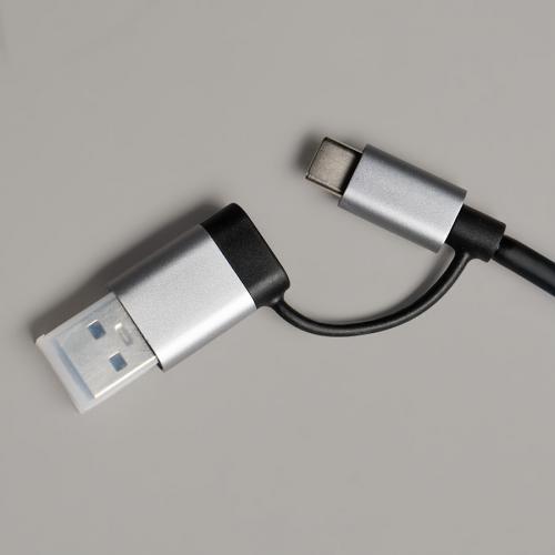USB-хаб ROOT 8 в 1, серый; - купить именные сувениры в Воронеже