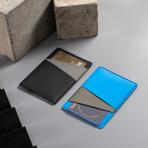 Чехол для карт Simply с тремя косыми карманами, голубой/серый; - купить именные сувениры в Воронеже