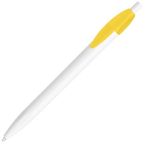 Ручка шариковая X-1 WHITE, белый/желтый непрозрачный клип; - купить необычные подарки в Воронеже