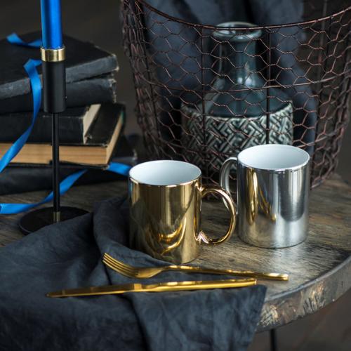 Кружка GLAMOUR, золотой; - купить подарки с логотипом в Воронеже