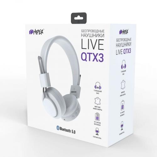 Наушники головные беспроводные Hiper LIVE QTX3; - купить подарки с логотипом в Воронеже