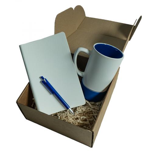 Набор подарочный ARTKITS: ежедневник, ручка, кружка с цветным дном, стружка, коробка; - купить необычные сувениры в Воронеже