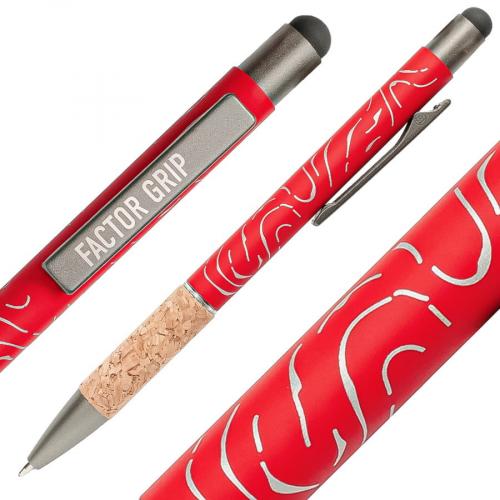 Ручка шариковая FACTOR GRIP со стилусом; - купить необычные подарки в Воронеже