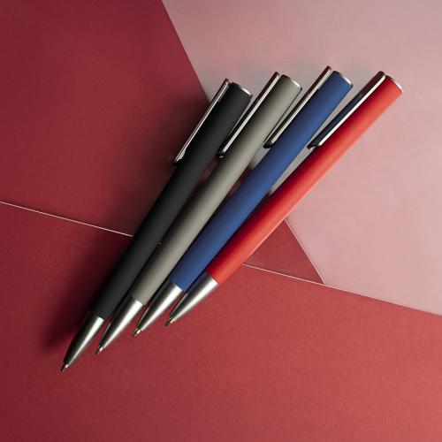 Ручка шариковая ELEGANCE с покрытием soft touch; - купить именные сувениры в Воронеже