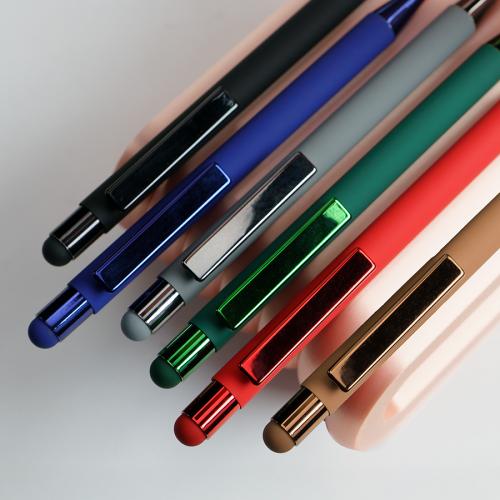 Ручка шариковая FACTOR COLOR со стилусом; - купить подарки с логотипом в Воронеже