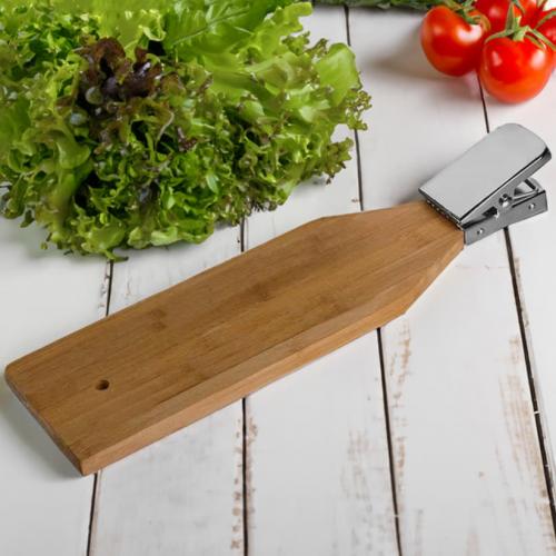 Доска для чистки рыбы деревянная,  с зажимом, 12*46*2см; - купить необычные подарки в Воронеже