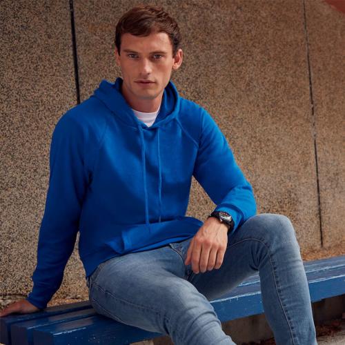 Толстовка без начеса LIGHTWEIGHT HOODED SWEAT 240; - купить подарки с логотипом в Воронеже