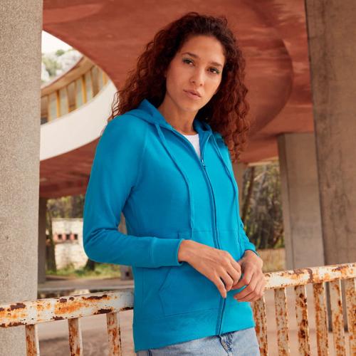 Толстовка женская без начеса LADIES LIGHTWEIGHT HOODED SWEAT 240; - купить подарки с логотипом в Воронеже