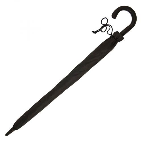 Зонт-трость CAMBRIDGE с ручкой soft-touch чёрный, полуавтомат, 100% полиэстер; - купить именные сувениры в Воронеже