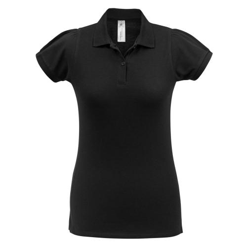 Рубашка поло женская Heavymill черная; - купить бизнесс-сувениры в Воронеже