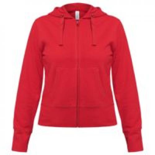 Толстовка женская Hooded Full Zip красная