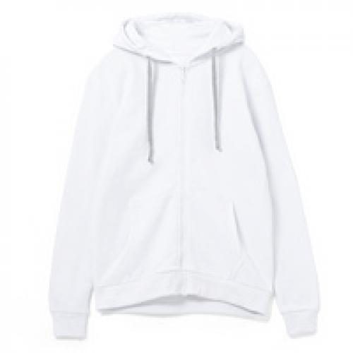 Толстовка на молнии с капюшоном Unit Siverga, белая