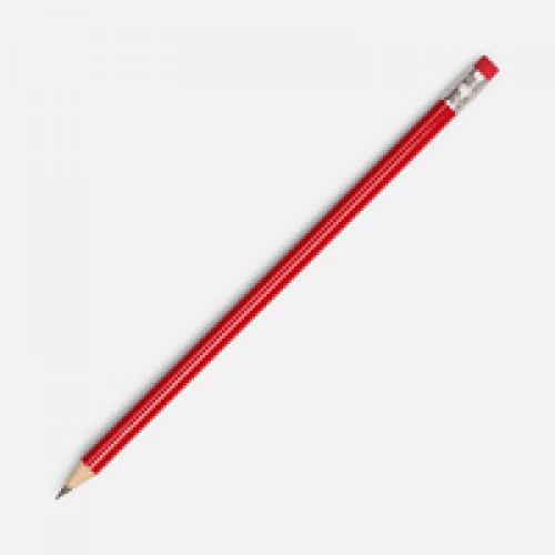 Карандаш простой Hand Friend с ластиком, красный
