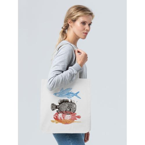 Холщовая сумка «Морские обитатели»; - купить подарки с логотипом в Воронеже