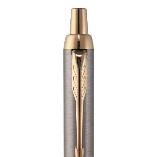 Ручка шариковая Parker IM Core K321 Brushed Metal GT M; - купить подарки с логотипом в Воронеже