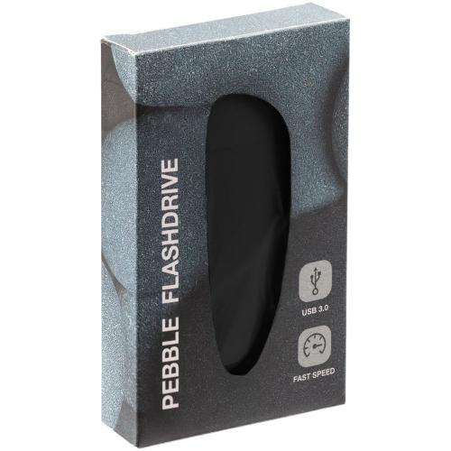Флешка Pebble, черная, USB 3.0; - купить необычные сувениры в Воронеже