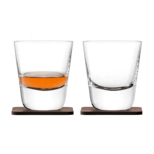 Набор из 2 стаканов Arran Whisky с деревянными подставками; - купить бизнесс-сувениры в Воронеже