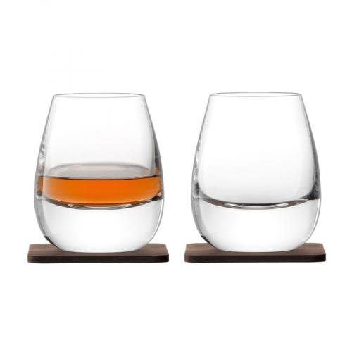 Набор из 2 стаканов Islay Whisky с деревянными подставками; - купить бизнесс-сувениры в Воронеже