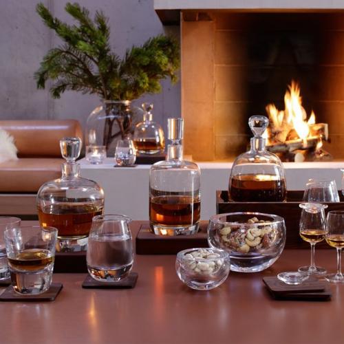 Набор стаканов Renfrew Whisky с деревянными подставками; - купить необычные сувениры в Воронеже