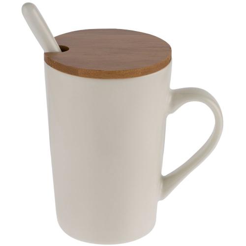 Кружка Parley с ложкой и бамбуковой крышкой; - купить необычные подарки в Воронеже