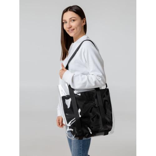 Шопер Clarity с черным органайзером; - купить именные сувениры в Воронеже