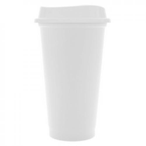 Стакан с крышкой Color Cap White, белый