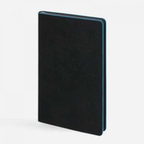 Ежедневник Trait, недатированный, черный с голубым