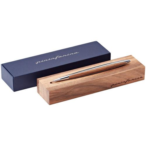 Шариковая ручка Cambiano Shiny Chrome Walnut; - купить подарки с логотипом в Воронеже