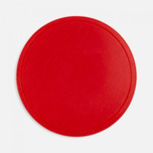 Лейбл из ПВХ Dzeta Round, L, красный