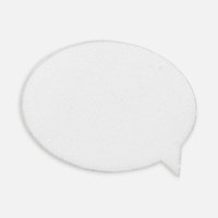 Наклейка тканевая Lunga Bubble, M, белая