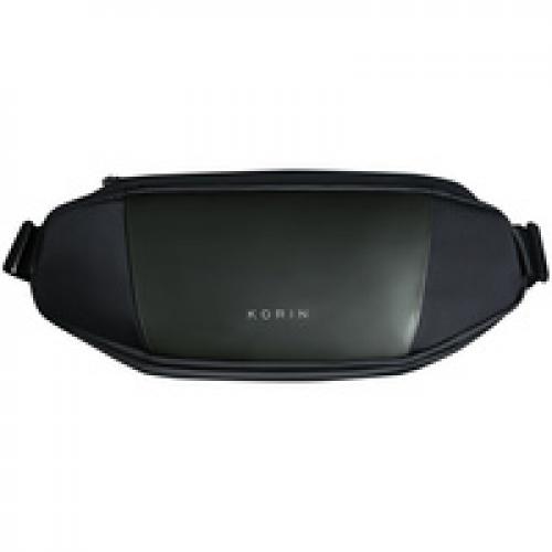 Сумка кросс-боди FlipSling, черная с зеленым