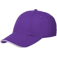 Бейсболка Canopy, фиолетовая с белым кантом
