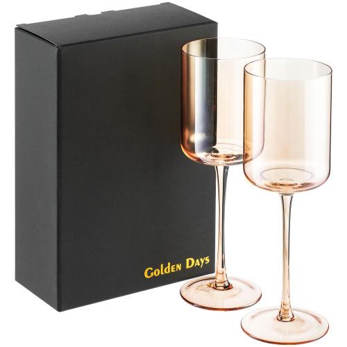 Набор из 2 бокалов для вина Golden Days; - купить необычные подарки в Воронеже