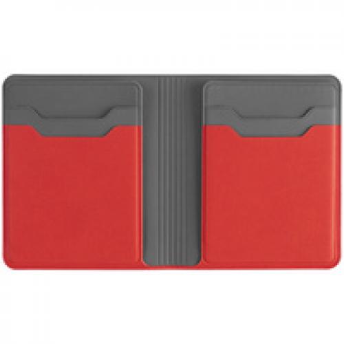 Картхолдер с отделением для купюр Dual, красный