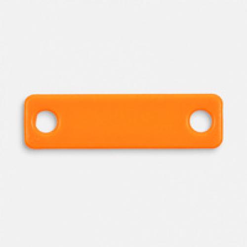 Шильдик металлический Alfa Liten, оранжевый неон