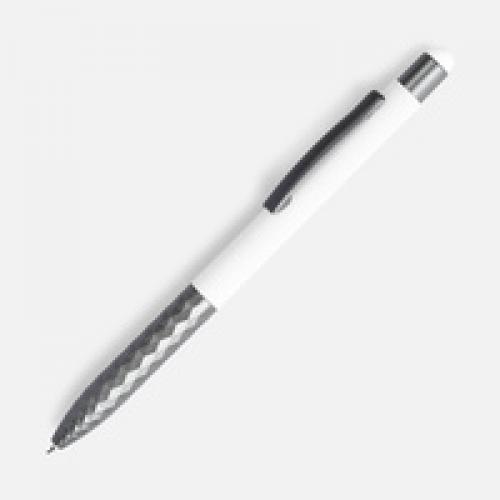 Ручка шариковая Digit Soft Touch со стилусом, белая